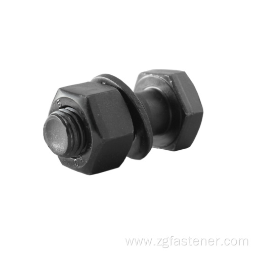 black zinc plated Relia Hardware hex bolts with nuts and washers nuts